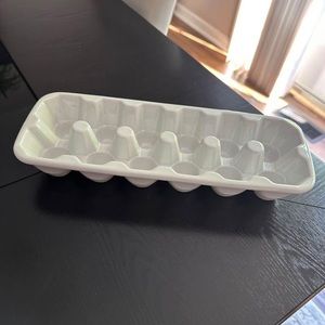 Ceramic Crate & Barrel Egg Holder